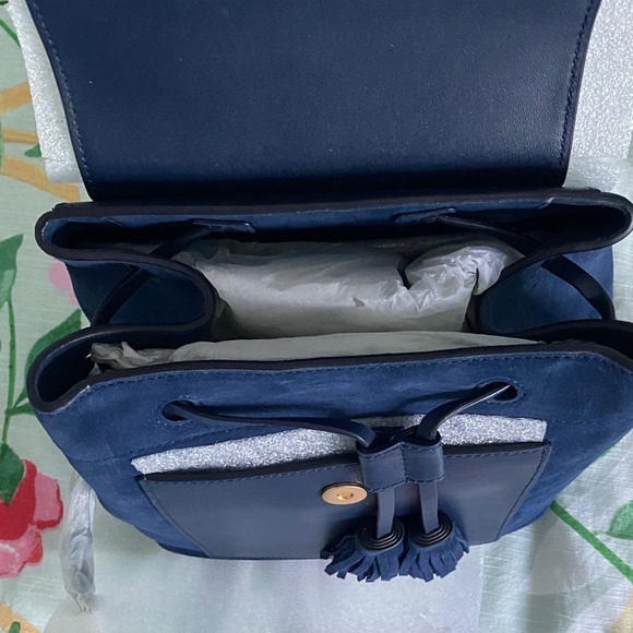 NWT Tory Burch Suede and Leather Farrah Backpack - Picture 5 of 7